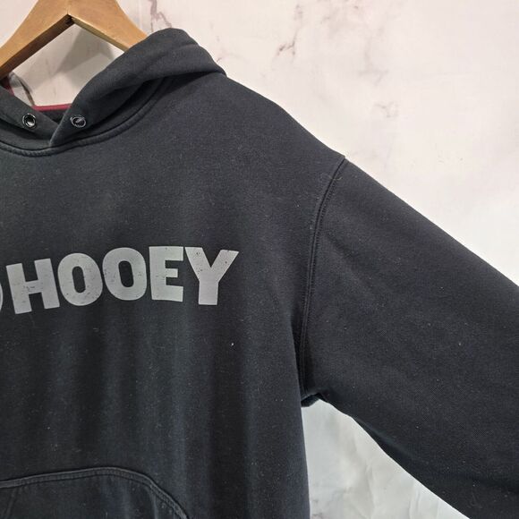 Hooey Hoodie Mens Large Black Sweatshirt Pullover Cotton Aztec Southwestern - Picture 10 of 11